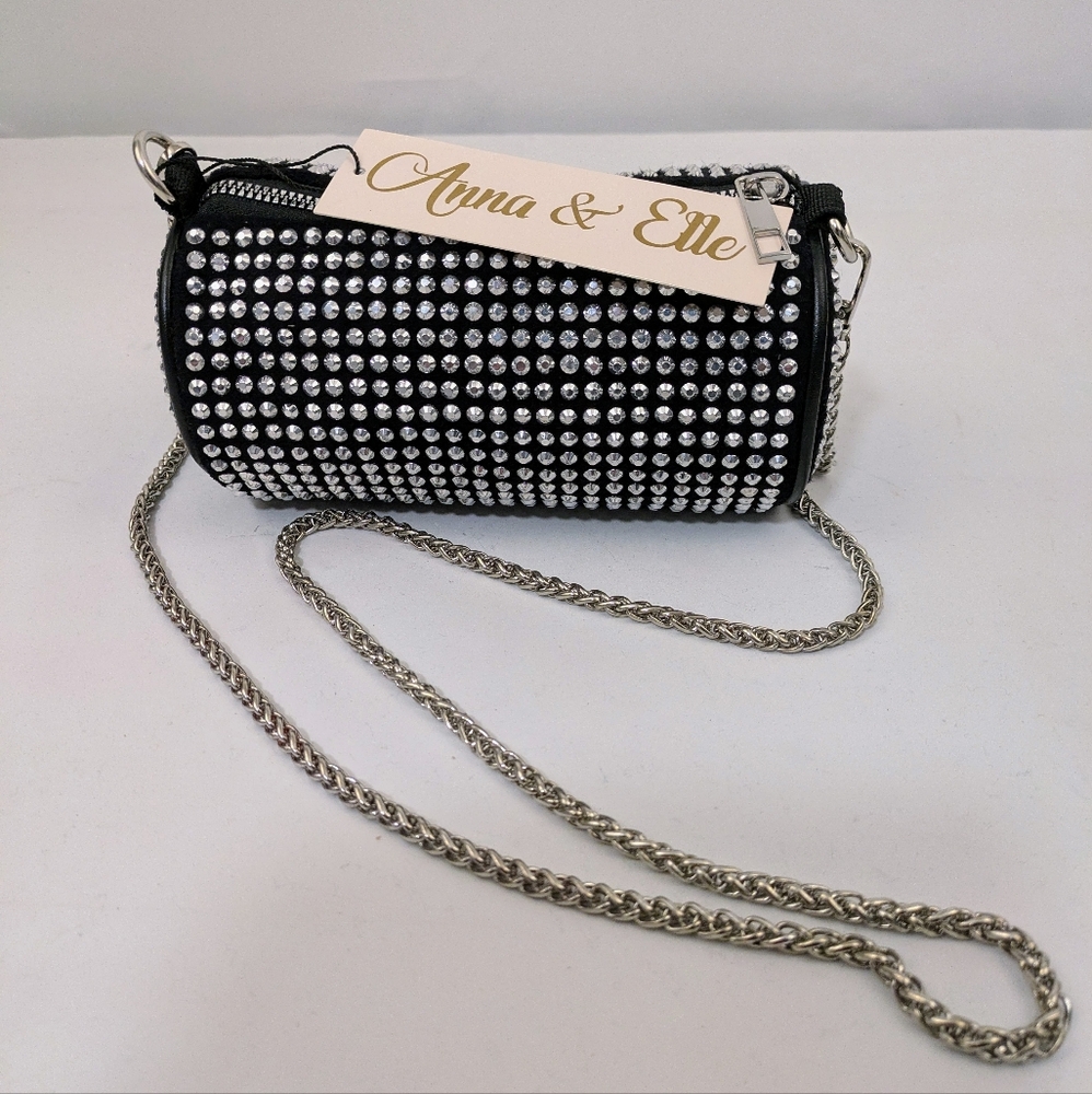 Anna & Elle Cylinder Barrel Studded Shoulder Bag - NWT